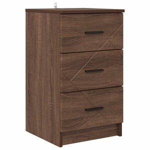 vidaXL Cabinet de chevet avec tiroir Chêne marron 38 x 38 x 66 cm