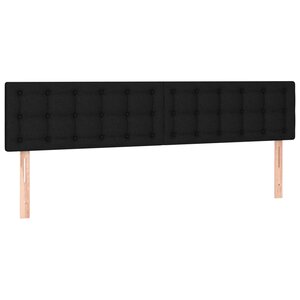 vidaXL Têtes de lit 2 Pièces Noir 100x5x78/88 cm Tissu