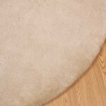 vidaXL Tapis en Fourrure Synthétique de Lapin Olite Taupe Ø 80 cm