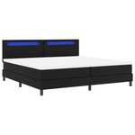 vidaXL Lit à ressorts avec matelas Noir 200 x 200 cm Simili cuir