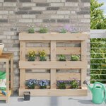 vidaXL Caisses à fleurs pour palettes Euro 24 pc Gris Polypropylène
