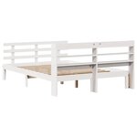 vidaXL Cadre de lit avec tête de lit sans matelas blanc 160x200 cm
