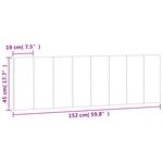 vidaXL Coussin de tête de lit Hanko gris clair 152 cm velours