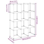 vidaXL Cubes de rangement 12 Pièces Transparent PP