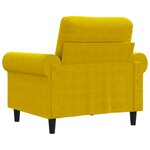 vidaXL Fauteuil Jaune 60 cm Velours