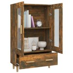 vidaXL Buffet haut Chêne fumé 70x31x115 cm Bois d'ingénierie