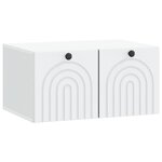 vidaXL Meuble TV mural Blanc 59 5 x 41 x 30 cm Bois d'ingénierie