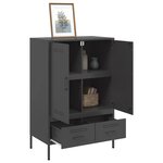 vidaXL Buffet haut noir 68x39x101 5 cm acier