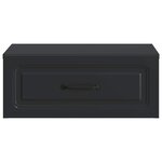 vidaXL Cabinet de chevet mural 2 pièces Noir 49 x 34 5 x 20 cm