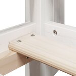 vidaXL Lit superposé avec toit blanc 80x200 cm bois massif de pin