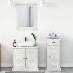 vidaXL Ensemble de mobilier de salle de bain avec tiroir 3 Pièces Marron