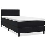 vidaXL Sommier à lattes de lit avec matelas et LED noir 100x220 cm velours