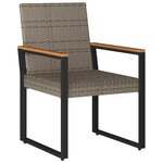 vidaXL Ensemble de meubles d'extérieur 4 Pièces Gris et bleu marine