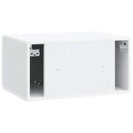 vidaXL Meuble TV mural 59 5 x 41 x 30 cm Blanc Bois d'ingénierie
