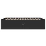 vidaXL Cadre de lit sans matelas noir 140x200 cm