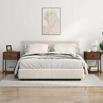 vidaXL Cabinet de chevet avec tiroir Chêne marron 42 x 41 x 56 cm