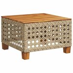 vidaXL Salon de jardin avec coussins 7 Pièces beige résine tressée