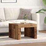 vidaXL Table basse Vieux bois Bois d'ingénierie