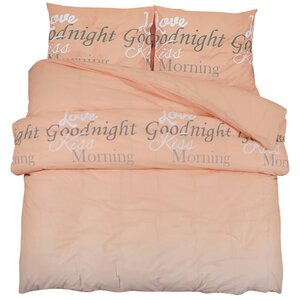 vidaXL Ensemble de housse de couette rose 225x220 cm Coton