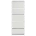 vidaXL Armoire à chaussures miroir 5 niveaux sonoma gris 63x17x169 5cm