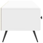 vidaXL Meuble TV Blanc brillant 147 x 34 5 x 30 cm Bois d'ingénierie
