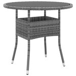 vidaXL Ensemble de bistro de jardin 5 Pièces Résine tressée Gris