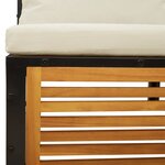 vidaXL Salon de jardin avec coussins 5 Pièces Bois d'acacia solide