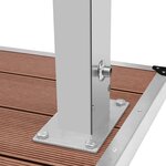 vidaXL Douche d'extérieur avec receveur de douche WPC Acier inoxydable