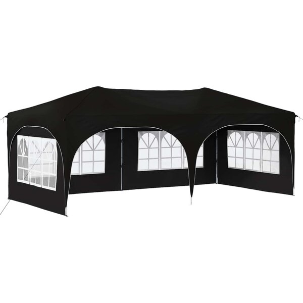 vidaXL Tente de fête pop-up 575 x 288 x 245 cm Noir Tissu Oxford