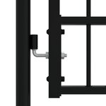 vidaXL Portail et sommet de lance Noir 103x120 cm Acier enduit poudre