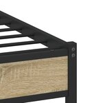 vidaXL Cadre de lit en métal sans matelas chêne sonoma 160x200 cm