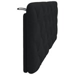 vidaXL Coussin de tête de lit noir 120 cm tissu
