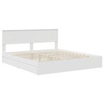 vidaXL Lit de Rangement Blanc 180 x 200 cm Bois d'ingénierie