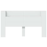 vidaXL Cabinet de Tête de Lit avec LED Blanc 180 x 16 5 x 103 5 cm