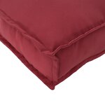 vidaXL Coussin pour assise de palette Bordeaux 120 x 80 x 12 cm