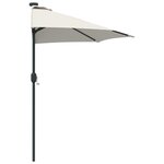 vidaXL Parasol de Jardin Half avec Poteau en Aluminium Sable 294 cm