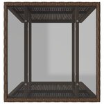 vidaXL Ensemble de bistro 3 Pièces avec coussins marron résine tressée