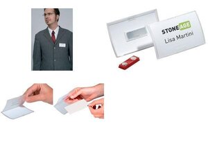 Badge Click Fold avec aimant 90 x 54 mm flexible DURABLE