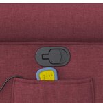 vidaXL Fauteuil de massage inclinable Rouge bordeaux Tissu