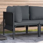 vidaXL Mobilier de jardin avec coussin avec oreiller Anthracite Acier