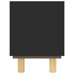 vidaXL Meuble TV Noir 80x30x40 cm Bois de pin massif et rotin naturel