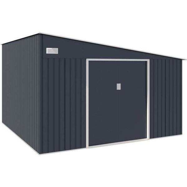 Abri de jardin acier 11,01  m2. avec kit d'ancrage inclus