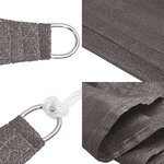 vidaXL Voile d'ombrage 160 g/m² Anthracite 3/4x3 m PEHD