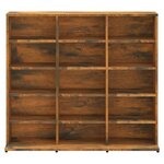 vidaXL Armoire à CD Chêne fumé 102x23x89 5 cm Bois d'ingénierie