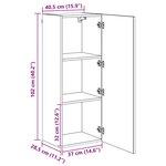 vidaXL Meuble TV mural Chêne artisanal 40 5 x 30 x 102 cm