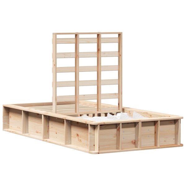 vidaXL Cadre de lit Marron 100 x 200 cm Bois de pin massif