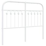 vidaXL Tête de lit de remplacement métal blanc 120 cm