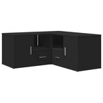 vidaXL Armoire d'angle noir 160x40x45 cm bois d’ingénierie