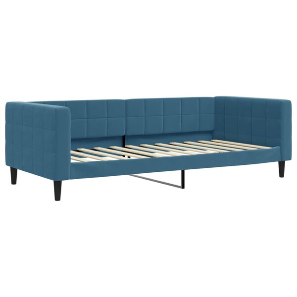 vidaXL Lit de repos sans matelas bleu 90x200 cm velours