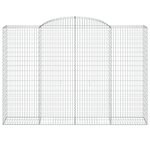 vidaXL Paniers à gabions arqués 10 Pièces 300x50x200/220 cm Fer galvanisé